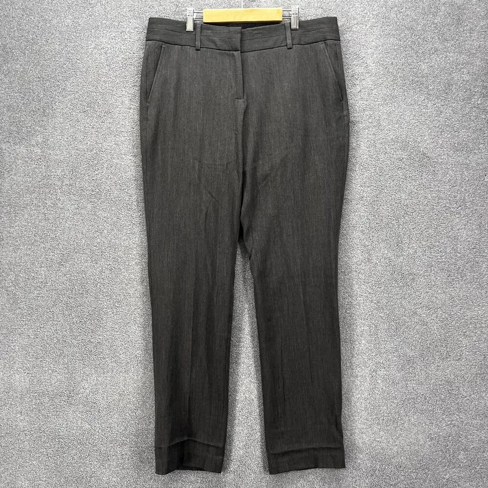 Michael Kors Pants Women 10 Dark Gray Dress Trousers Slim mid rise‎ pocket
